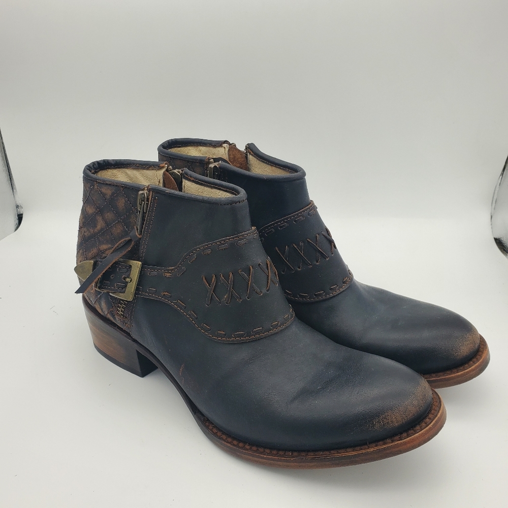 Freebird by Steven Grand Buckle Strap Ankle Booties